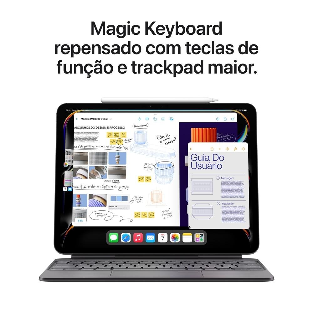 iPad Pro Apple, Tela 13, 512GB, Chip M4, Wi-Fi, Câmera Traseira 12MP, iPadOS 17, Preto Especial - MVX43BZ/A - view 7