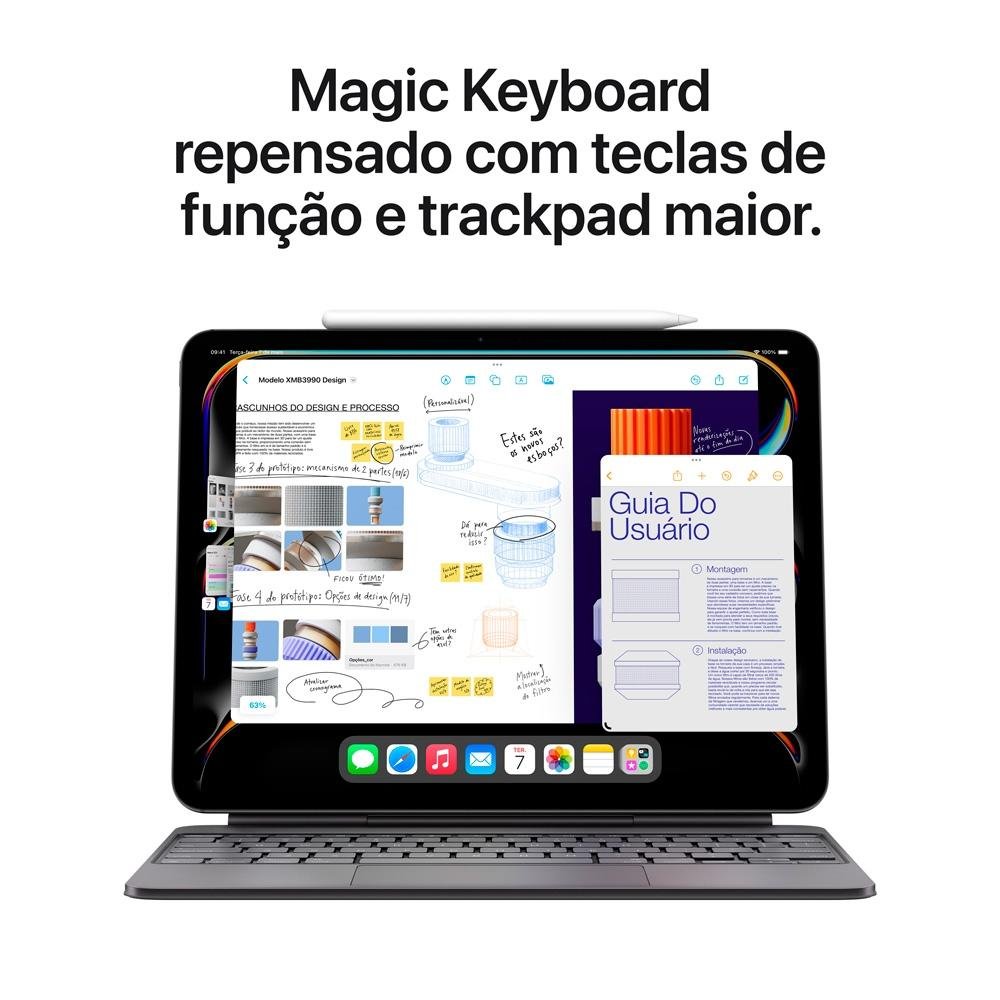 iPad Pro Apple, Tela 13", 256GB, Chip M4, Wi-Fi + Cellular, Câmera Traseira 12MP, iPadOS 17, Prateado - MVXT3BZ/A iPad Pro Apple, Tela 13", 256GB, Chip M4, Wi-Fi + Cellular, Câmera Traseira 12MP, iPadOS 17, Prateado - MVXT3BZ/A