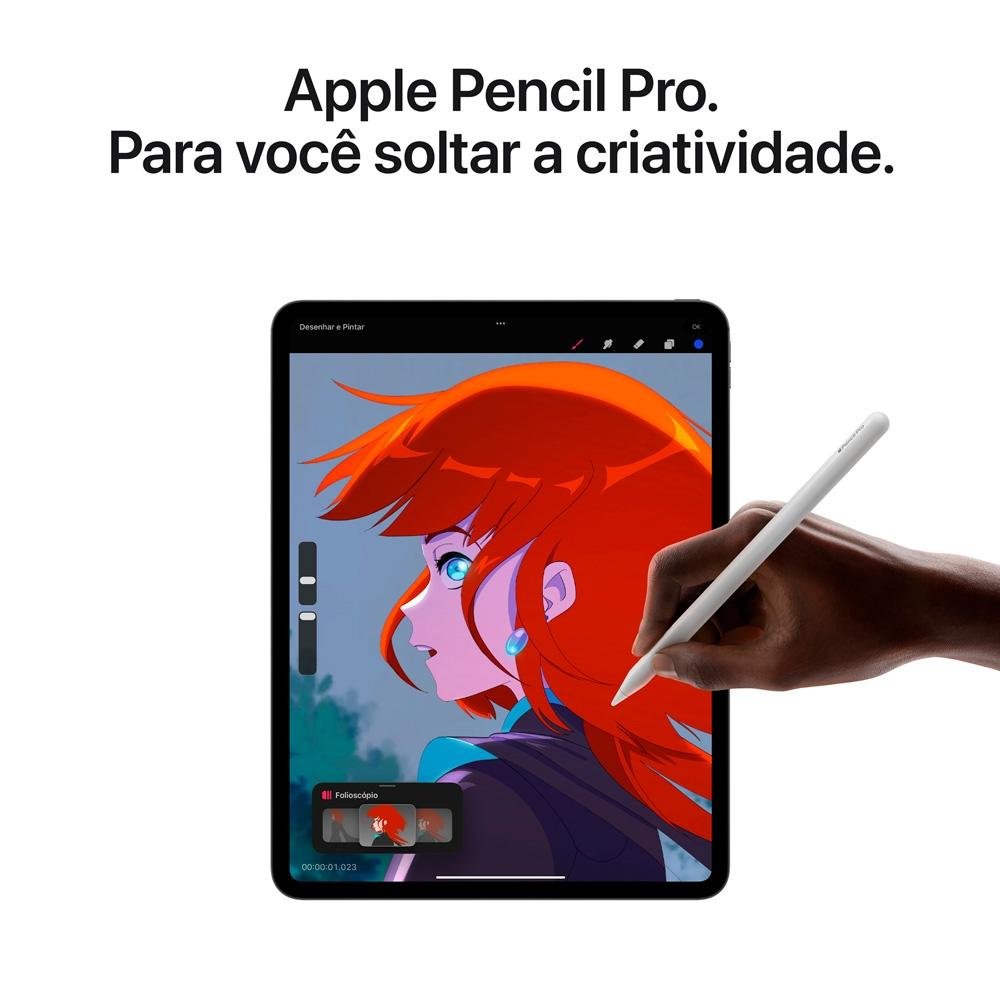 "iPad Pro Apple, Tela 11"", 2TB, Chip M4, Wi-Fi + Cellular, Câmera Traseira 12MP, iPadOS 17, Prateado - MWRT3BZ/A" - view 6