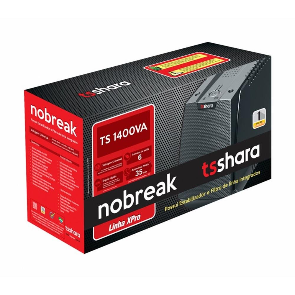 Nobreak TS Shara, TS 1400VA, Universal, Biv Auto, 6T, Saida 115V ou 220V,1BS 7AH, 1 Exp. 45AH - 4513 - view 8