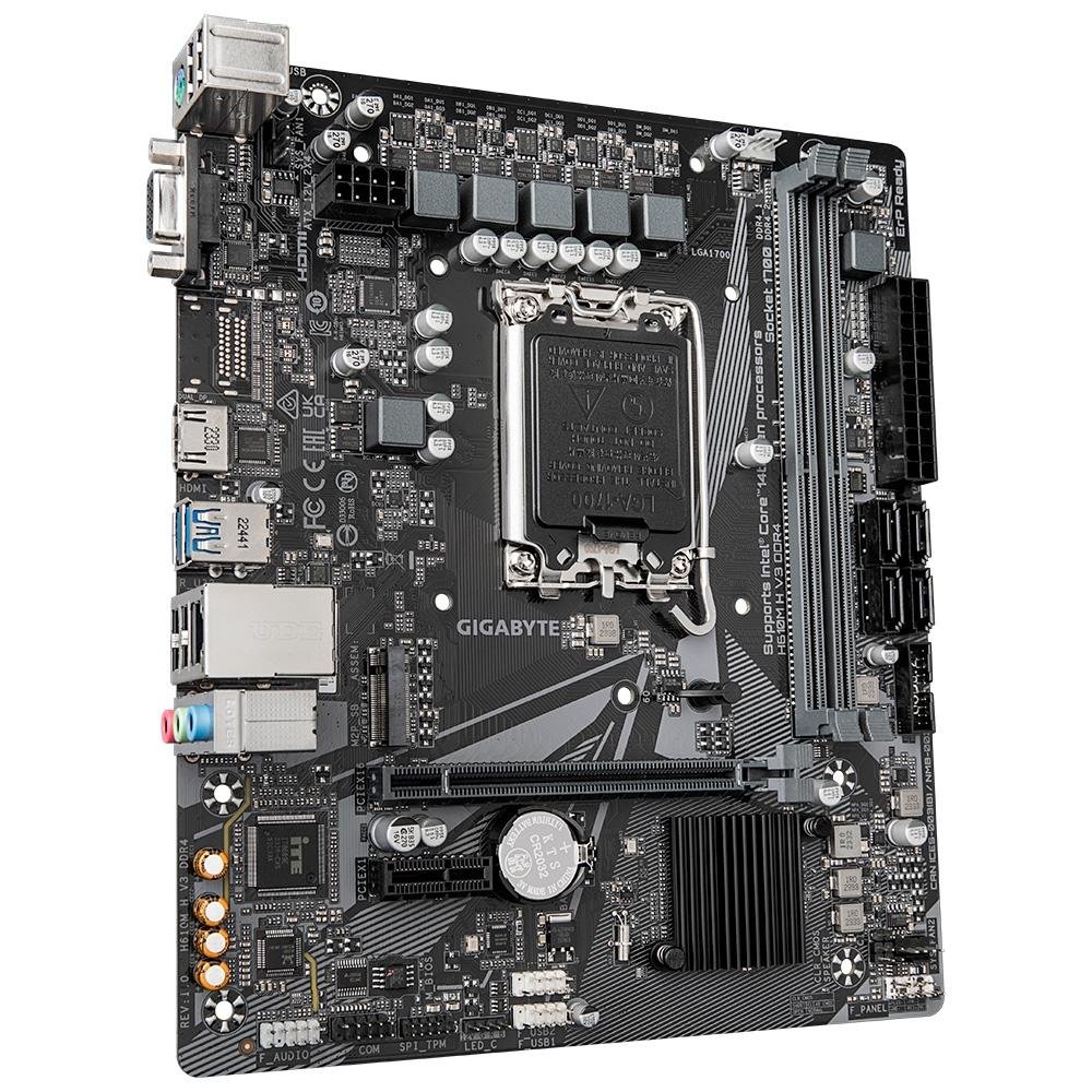 Placa-Mãe Gigabyte H610M H V3, Intel LGA 1700, M-ATX, DDR4, M.2, Preto - H610M H V3 8