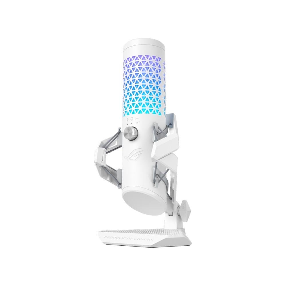 Microfone Gamer de Mesa ASUS ROG Carnyx, RGB, USB, PC e Mac, Anti-vibração, Branco - 90YH03Z0-BAUA10 Microfone Gamer de Mesa ASUS ROG Carnyx, RGB, USB, PC e Mac, Anti-vibração, Branco - 90YH03Z0-BAUA10
