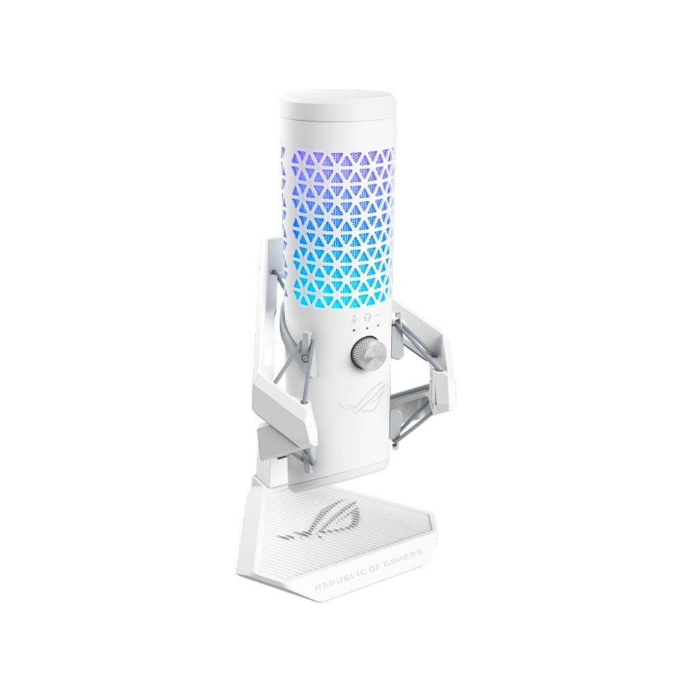 Microfone Gamer de Mesa ASUS ROG Carnyx, RGB, USB, PC e Mac, Anti-vibração, Branco - 90YH03Z0-BAUA10 Microfone Gamer de Mesa ASUS ROG Carnyx, RGB, USB, PC e Mac, Anti-vibração, Branco - 90YH03Z0-BAUA10