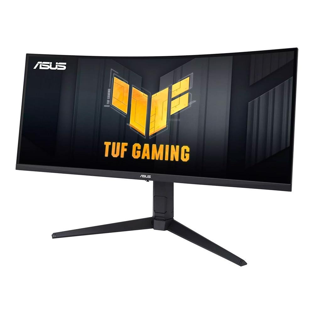 Imagem 2 de 7 do produto Monitor Gamer Curvo ASUS TUF 34", WQHD, 180Hz, 1ms, FreeSync, Altura Ajustável, Som Integrado - VG34VQL3A