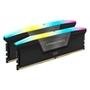 Memória RAM Corsair Vengeance RGB, 32GB (2x16GB), 5200MHz, DDR5, CL40, Preto - CMH32GX5M2B5200C40