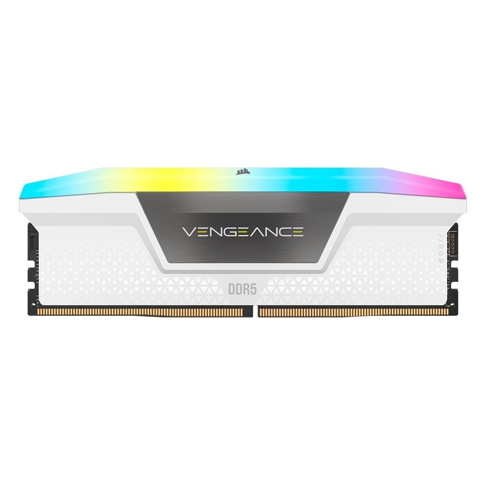 Memória RAM Corsair Vengeance RGB, 32GB (2x16GB), 5200MHz, DDR5, CL40, Branco - CMH32GX5M2B5200C40W - view 4