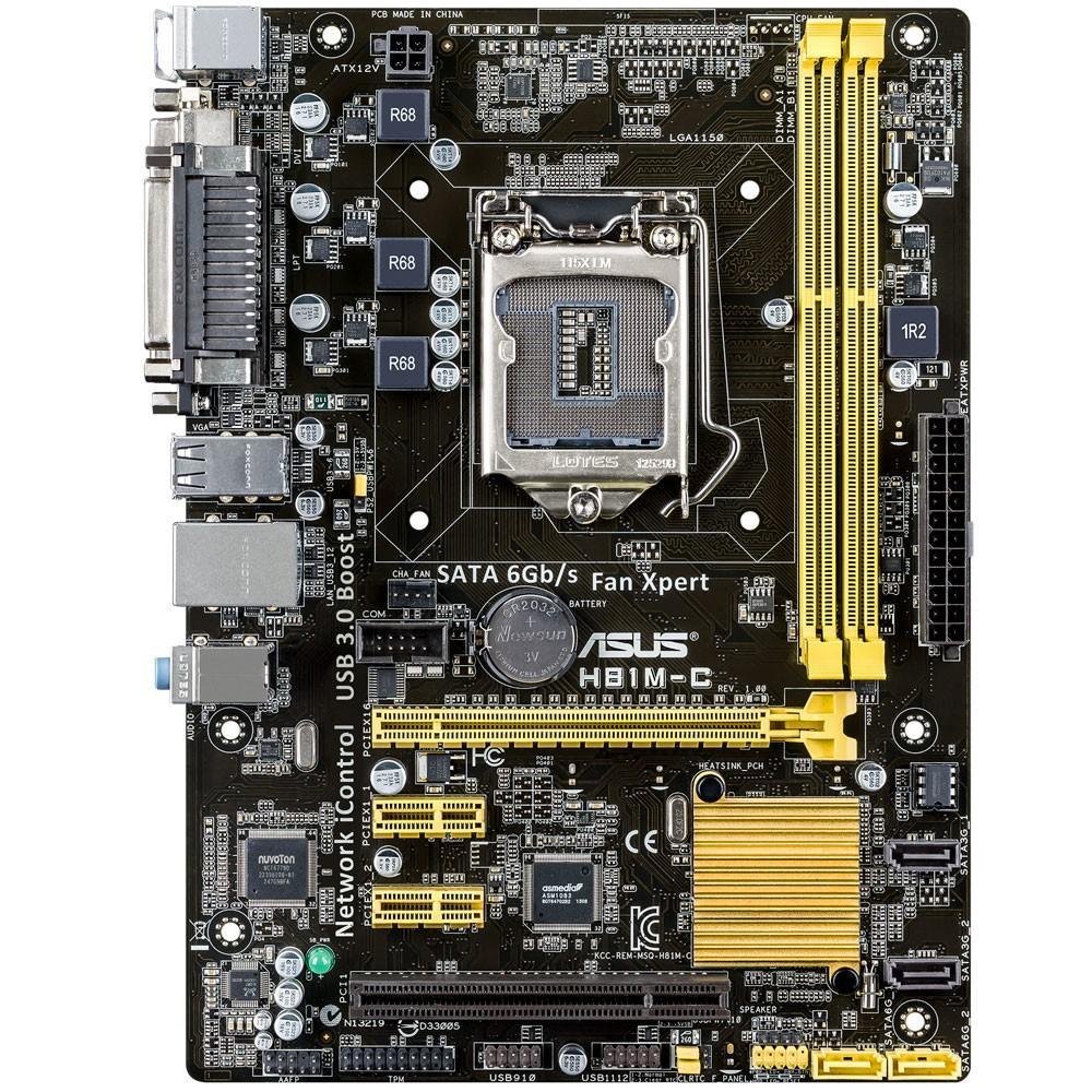 Placa-Mãe Asus H81M-C/BR, Intel LGA 1150, mATX , DDR3