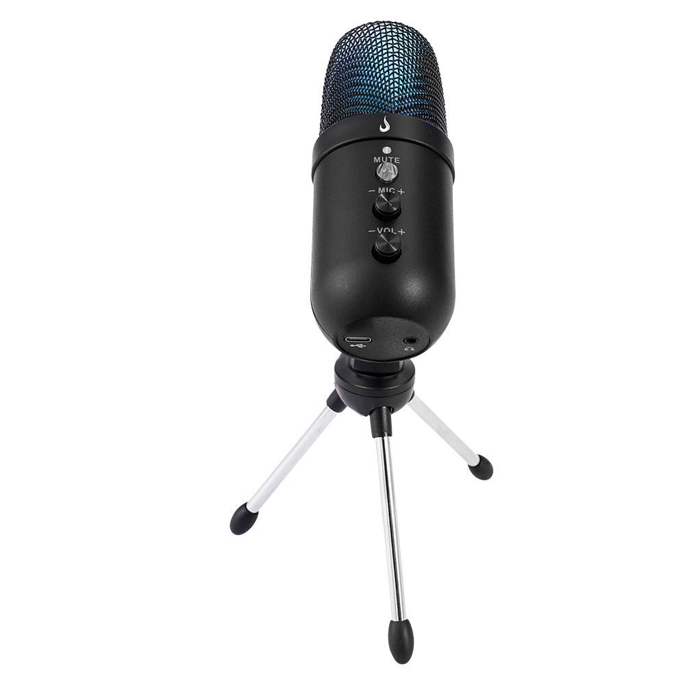 Microfone Gamer Rise Mode Elite 01 RGB, Dual Link P3 e USB-C, Preto - RM-ME-01-B - view 2