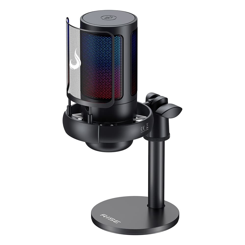 Microfone Gamer Rise Mode Elite 05 RGB, USB-C, Condensador, Filtro Anti-Ruído, Preto - RM-ME-05-B - view 3