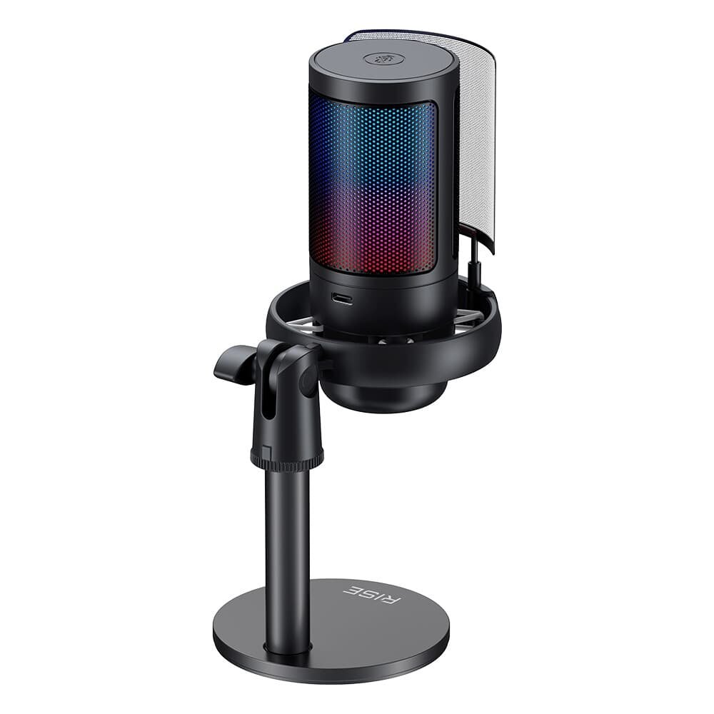 Microfone Gamer Rise Mode Elite 05 RGB, USB-C, Condensador, Filtro Anti-Ruído, Preto - RM-ME-05-B - view 5