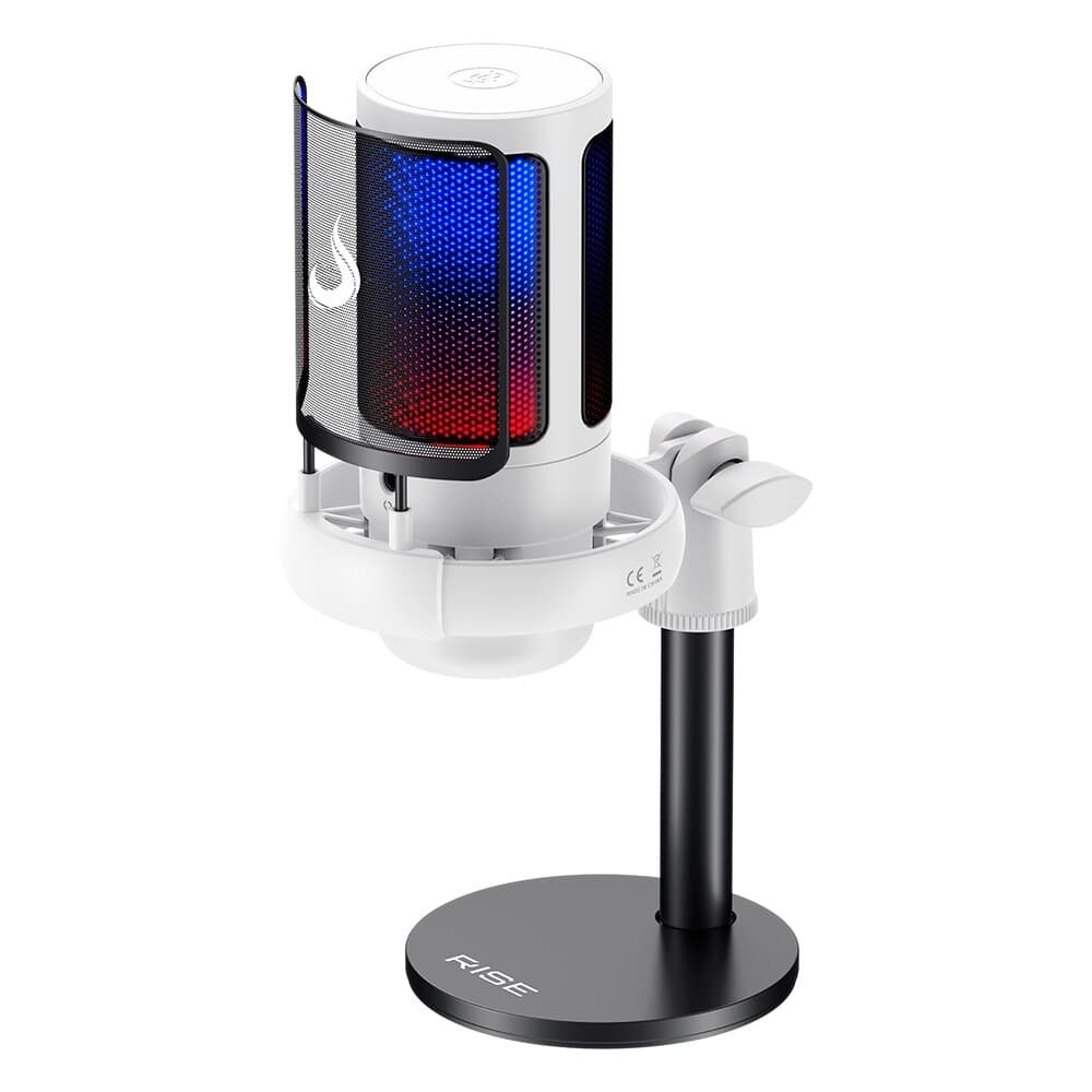 Microfone Gamer Rise Mode Elite 05 RGB, USB-C Condensador, Setup White, Branco - RM-ME-05-W - view 3