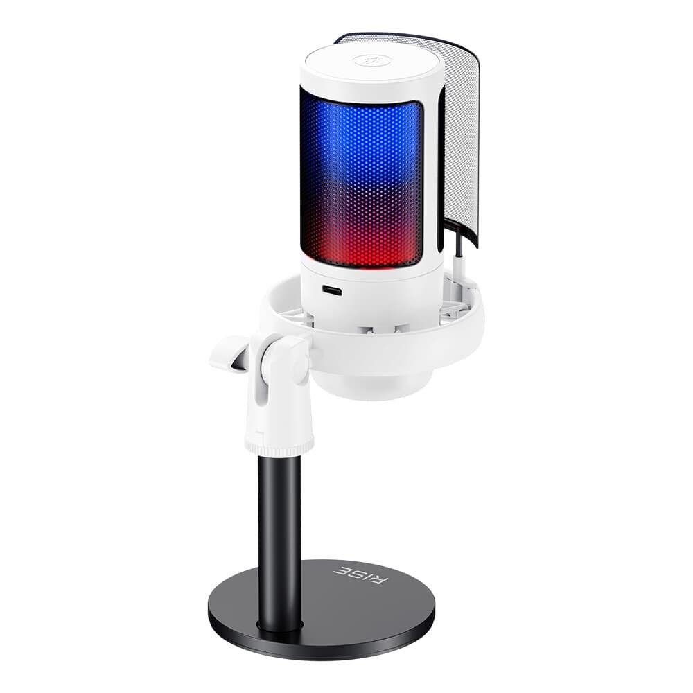 Microfone Gamer Rise Mode Elite 05 RGB, USB-C Condensador, Setup White, Branco - RM-ME-05-W - view 5