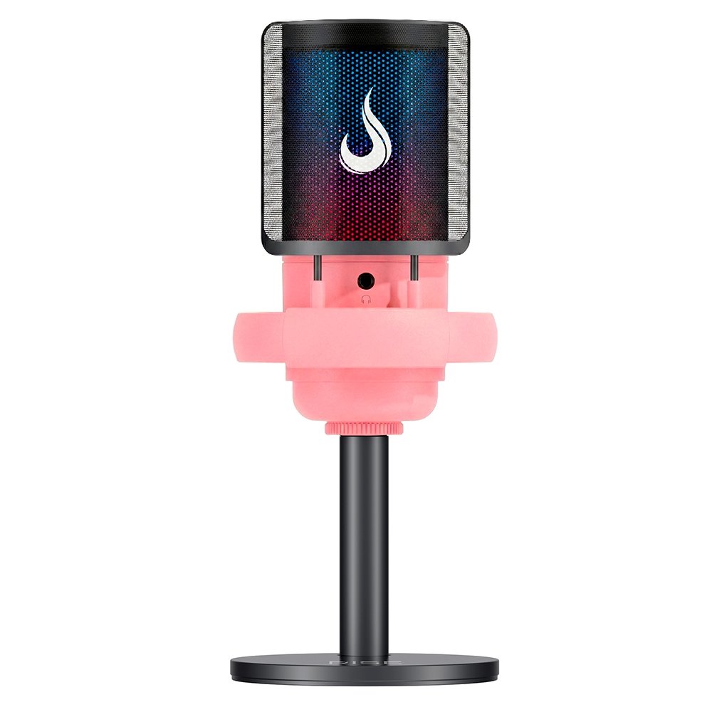 Imagem 4 de 6 do produto Microfone Gamer Rise Mode Elite 05 RGB, USB-C Condensador, Setup Pink, Rosa - RM-ME-05-PK