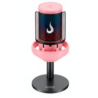 Microfone Gamer Rise Mode Elite 05 RGB, USB-C Condensador, Setup Pink, Rosa - RM-ME-05-PK