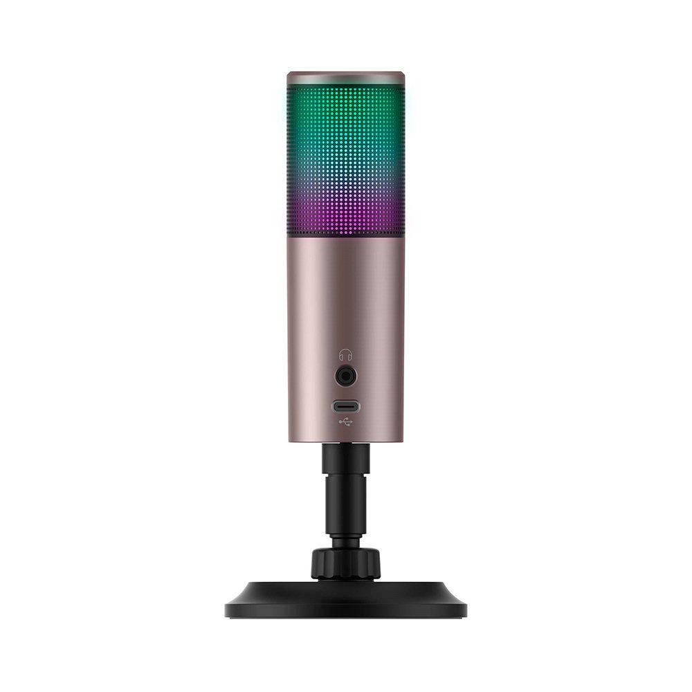 Microfone Gamer Rise Mode Elite 06 RGB, USB-C, Estilo Retrô Podcast, Preto e Ocre - RM-ME-06-BOC - view 6