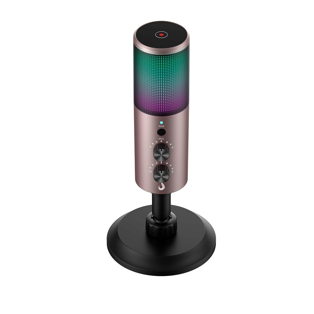 Microfone Gamer Rise Mode Elite 06 RGB, USB-C, Estilo Retrô Podcast, Preto e Ocre - RM-ME-06-BOC - view 5