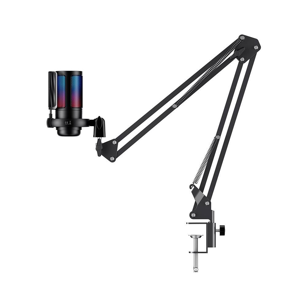 Microfone Gamer Rise Mode Elite 08 RGB, com Suporte de Mesa, USB-C, Preto - RM-ME-08-B - view 5