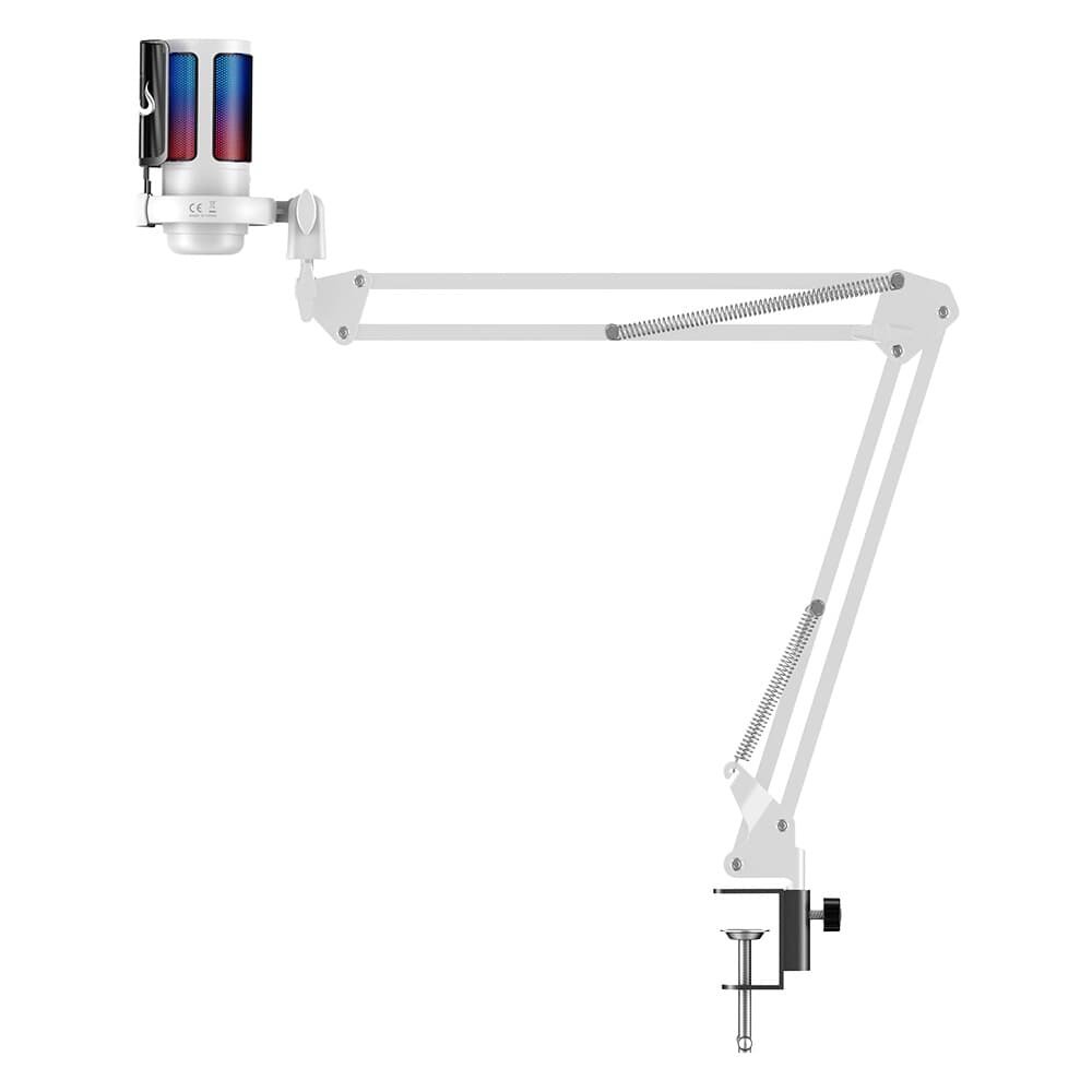 Microfone Gamer Rise Mode Elite 08 RGB, com Suporte de Mesa, USB-C, Branco - RM-ME-08-W - view 5