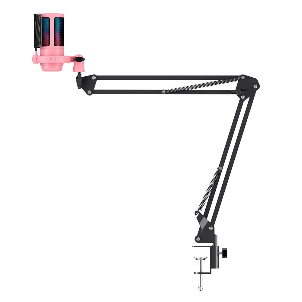 Microfone Gamer Rise Mode Elite 08 RGB, com Suporte de Mesa, USB-C, Rosa - RM-ME-08-PK - view 3