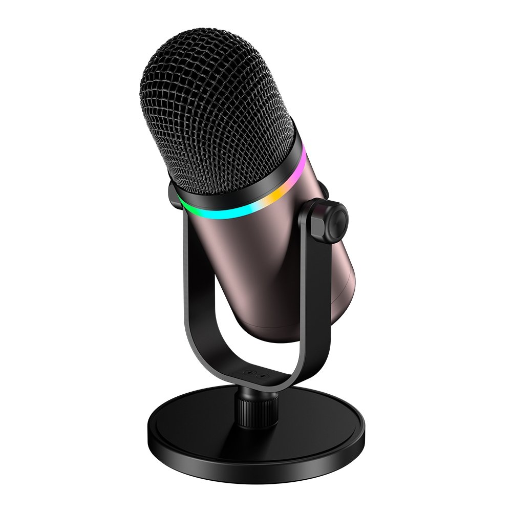 Microfone Gamer Rise Mode Elite 09 RGB, com Suporte de Mesa, USB-C, Preto e Ocre - RM-ME-09-BOC - view 6