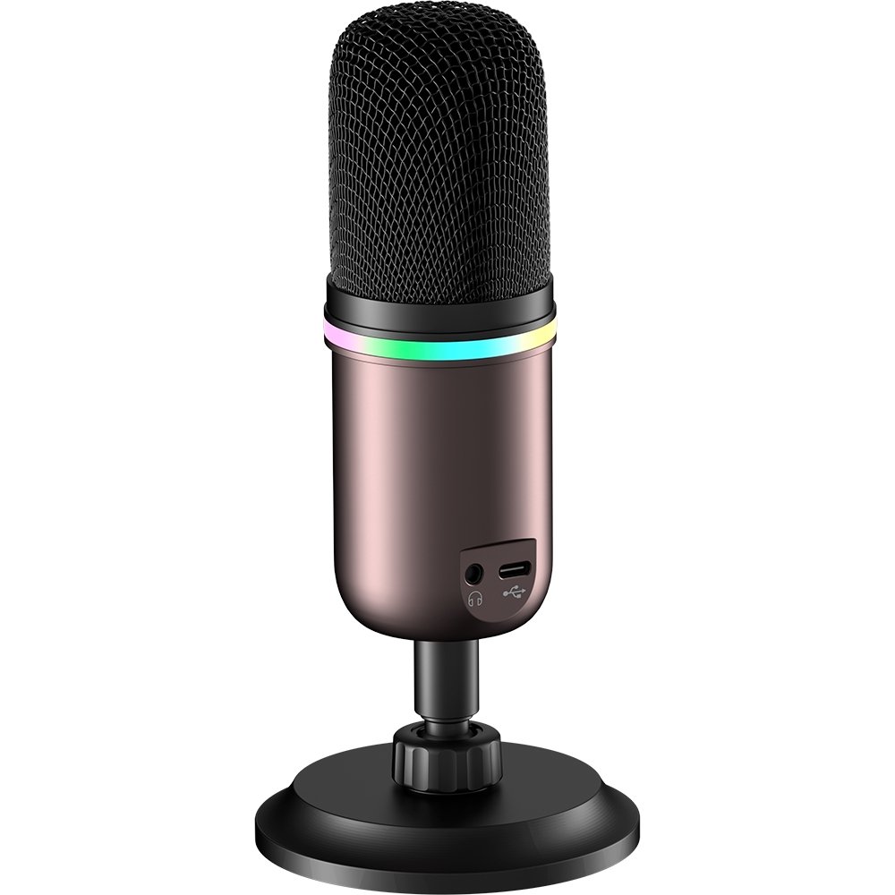 Microfone Gamer Rise Mode Elite 10 RGB, USB-C Condensador, Profissional, Preto e Ocre - RM-ME-010-BOC - view 3