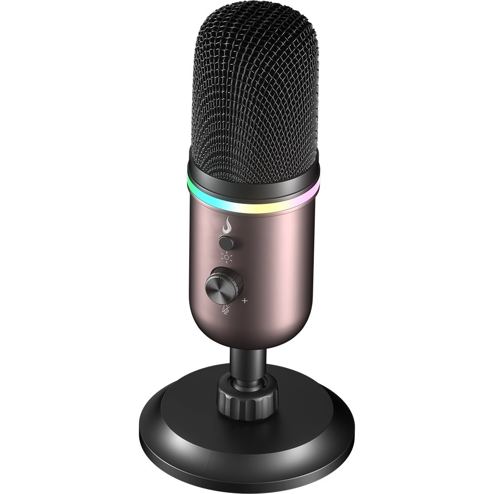 Microfone Gamer Rise Mode Elite 10 RGB, USB-C Condensador, Profissional, Preto e Ocre - RM-ME-010-BOC - view 5