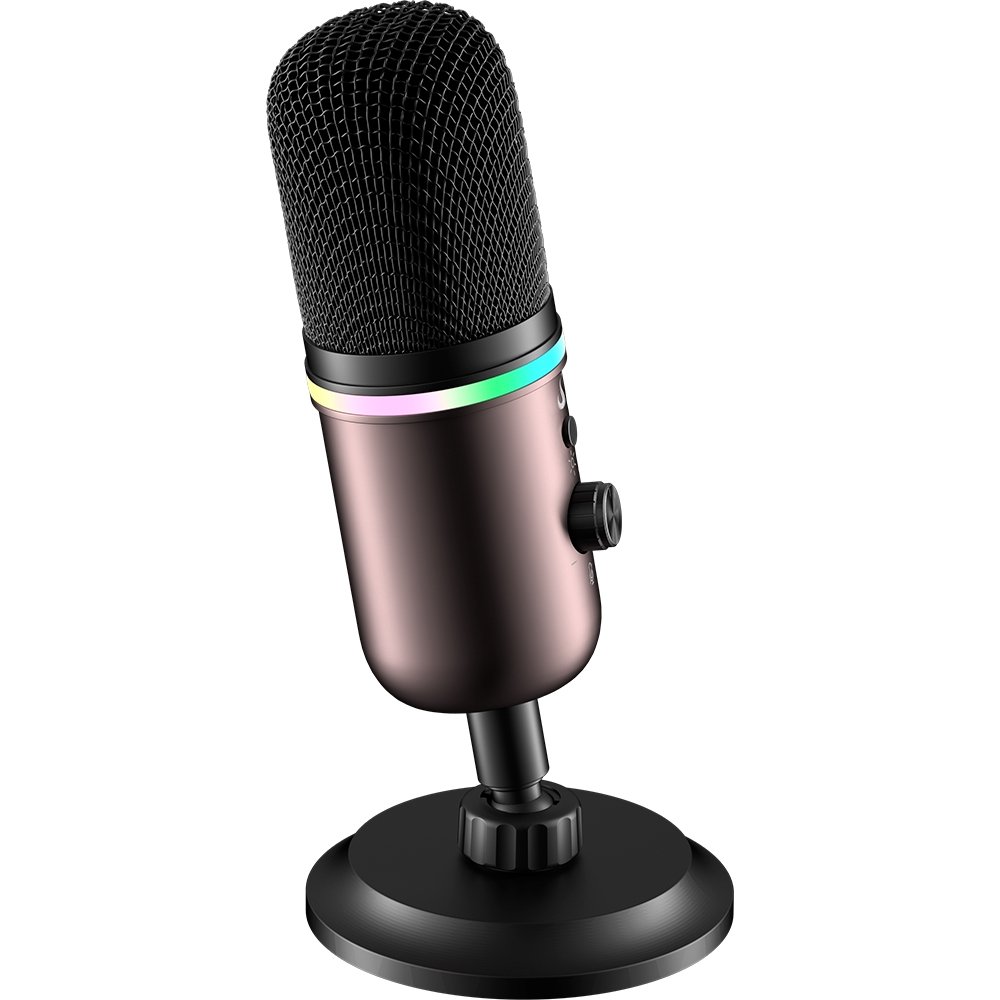 Microfone Gamer Rise Mode Elite 10 RGB, USB-C Condensador, Profissional, Preto e Ocre - RM-ME-010-BOC - view 6