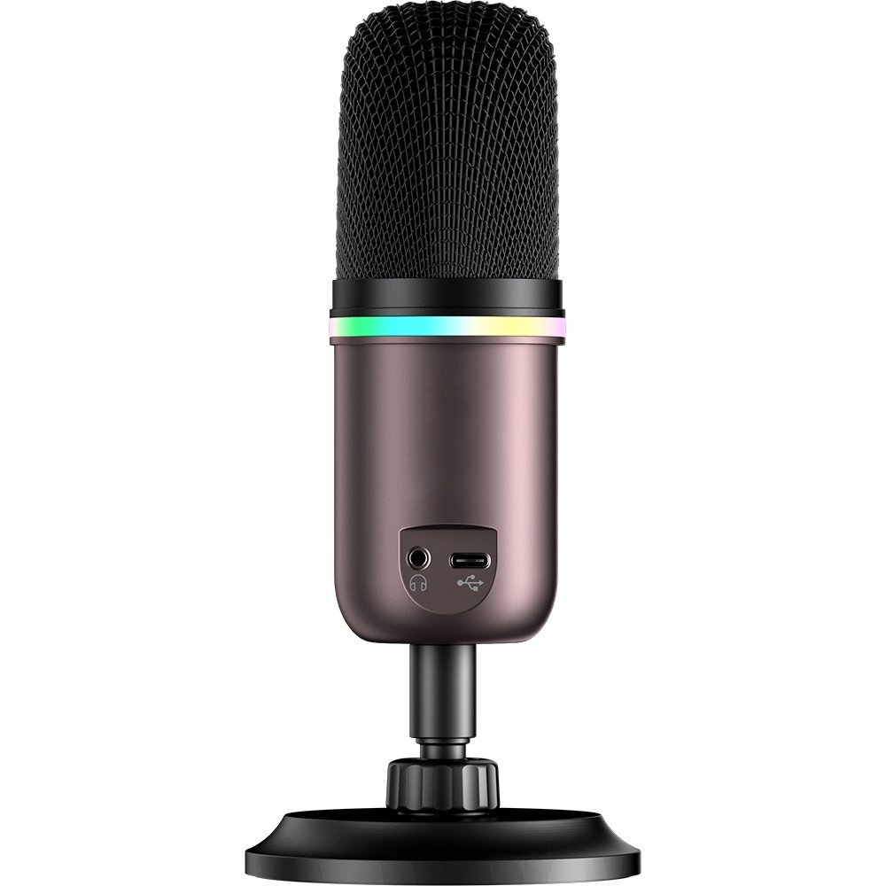 Microfone Gamer Rise Mode Elite 10 RGB, USB-C Condensador, Profissional, Preto e Ocre - RM-ME-010-BOC - view 4