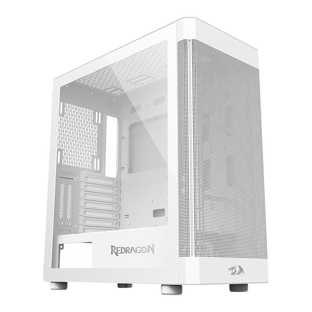 Gabinete Gamer Redragon Aeroglass, Mid Tower, E-ATX, Lateral em Vidro Temperado, Sem FANs, Branco - CA-602W - view 3