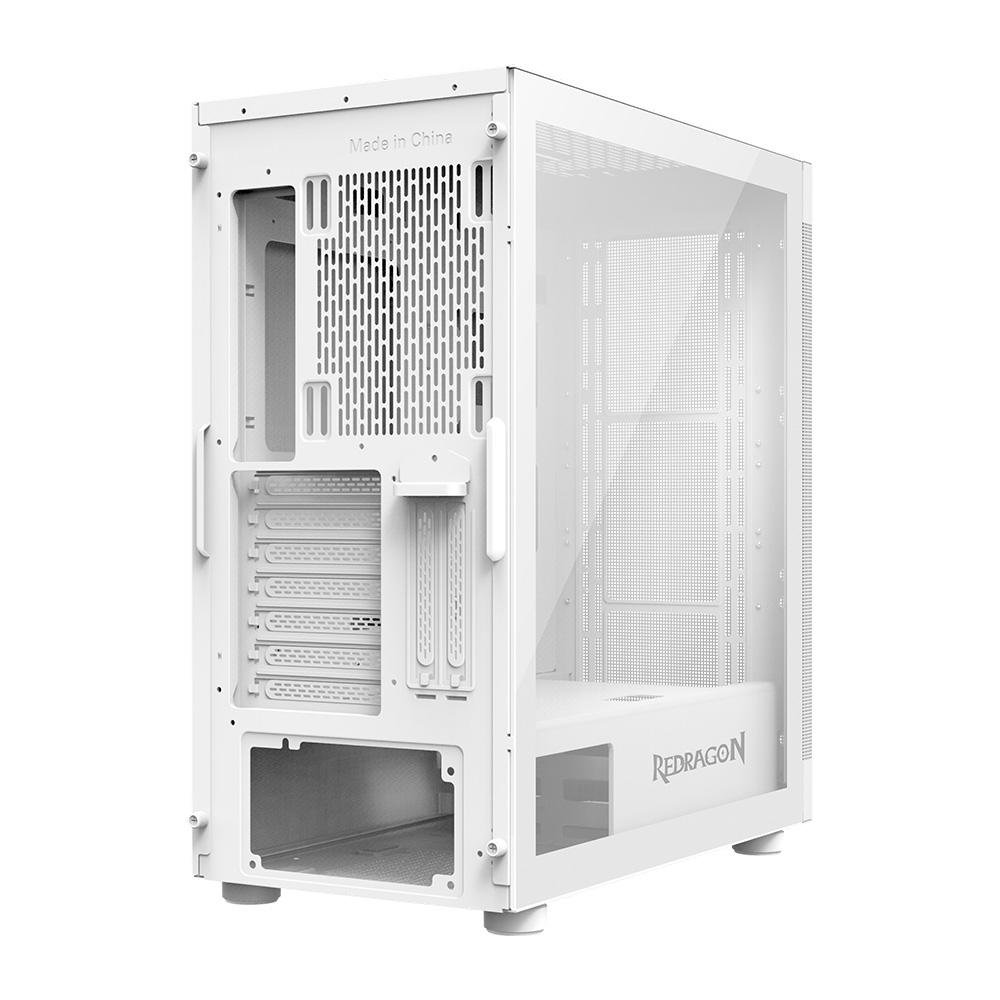 Gabinete Gamer Redragon Aeroglass, Mid Tower, E-ATX, Lateral em Vidro Temperado, Sem FANs, Branco - CA-602W - view 6