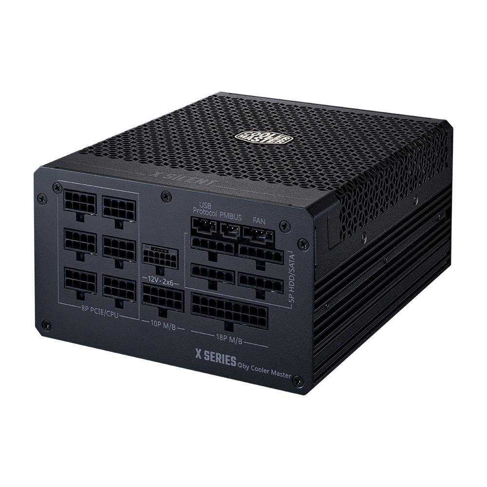 Imagem 3 de 4 do produto Fonte Cooler Master X Silent Edge Platinum 850, 850W, 80 Plus Platinum, PFC Ativo, Sem Cabo, Preto - MPS-8501-AFAP-BBR