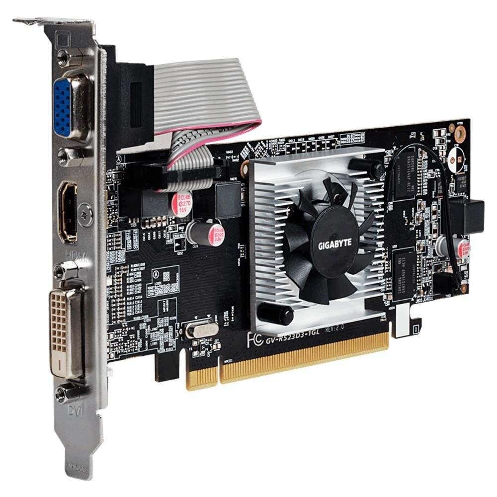 Placa de Vídeo Gigabyte AMD Radeon R5 230 1G, DDR3 - GV-R523D3-1GL (Rev 2.0)
