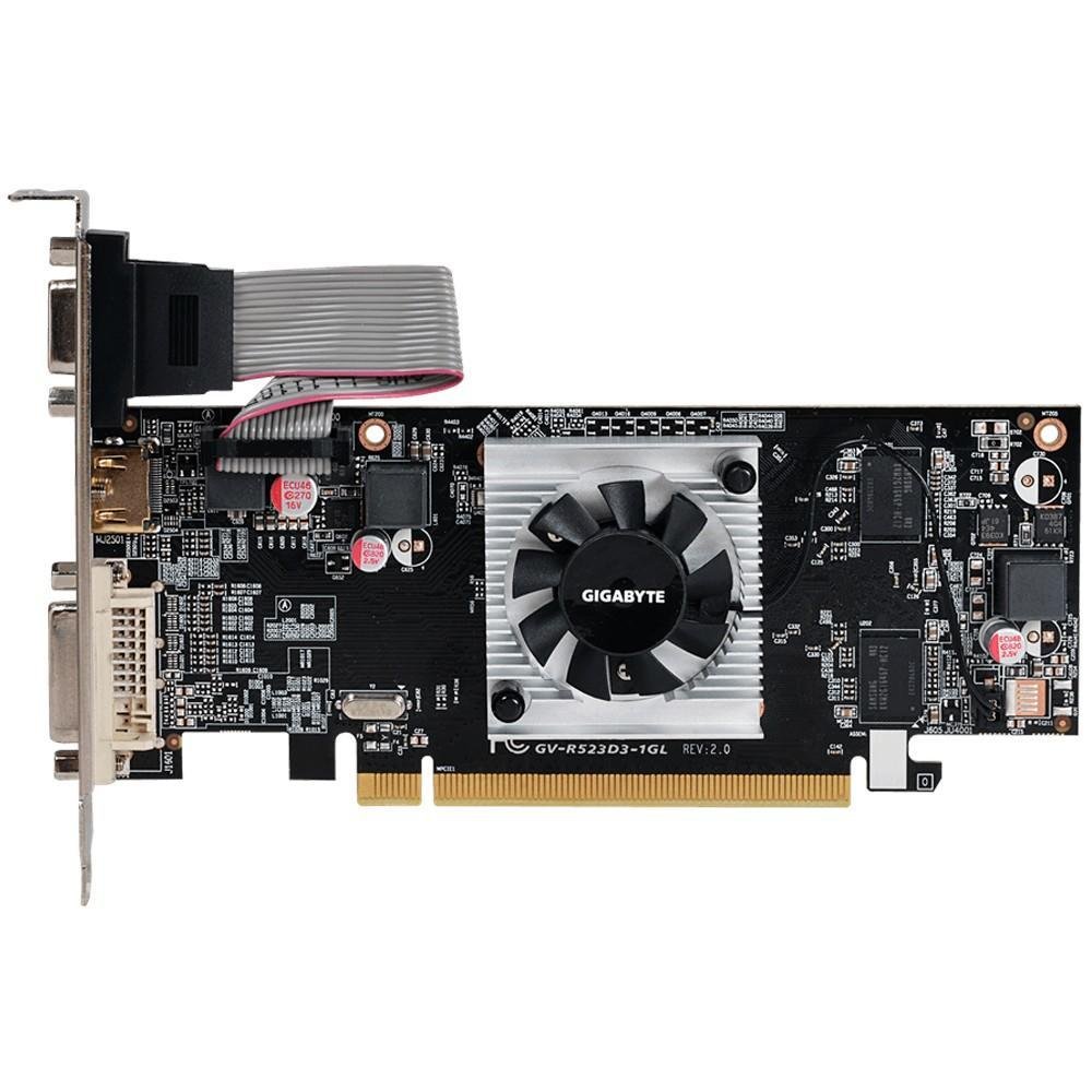 Placa de Vídeo Gigabyte AMD Radeon R5 230 1G, DDR3 - GV-R523D3-1GL (Rev 2.0)