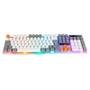 Teclado Semi-Mecânico Gamer Rise Mode G1, Rainbow, USB, Branco e Cinza - RM-TG-01-WG