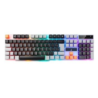 Teclado Semi-Mecânico Gamer Rise Mode G1, Rainbow, USB, Preto e