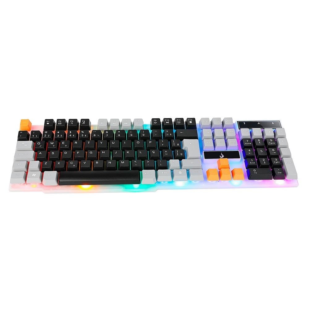 Teclado Semi-Mecânico Gamer Rise Mode G1, Rainbow, USB, Preto e Cinza - RM-TG-01-BG - view 3