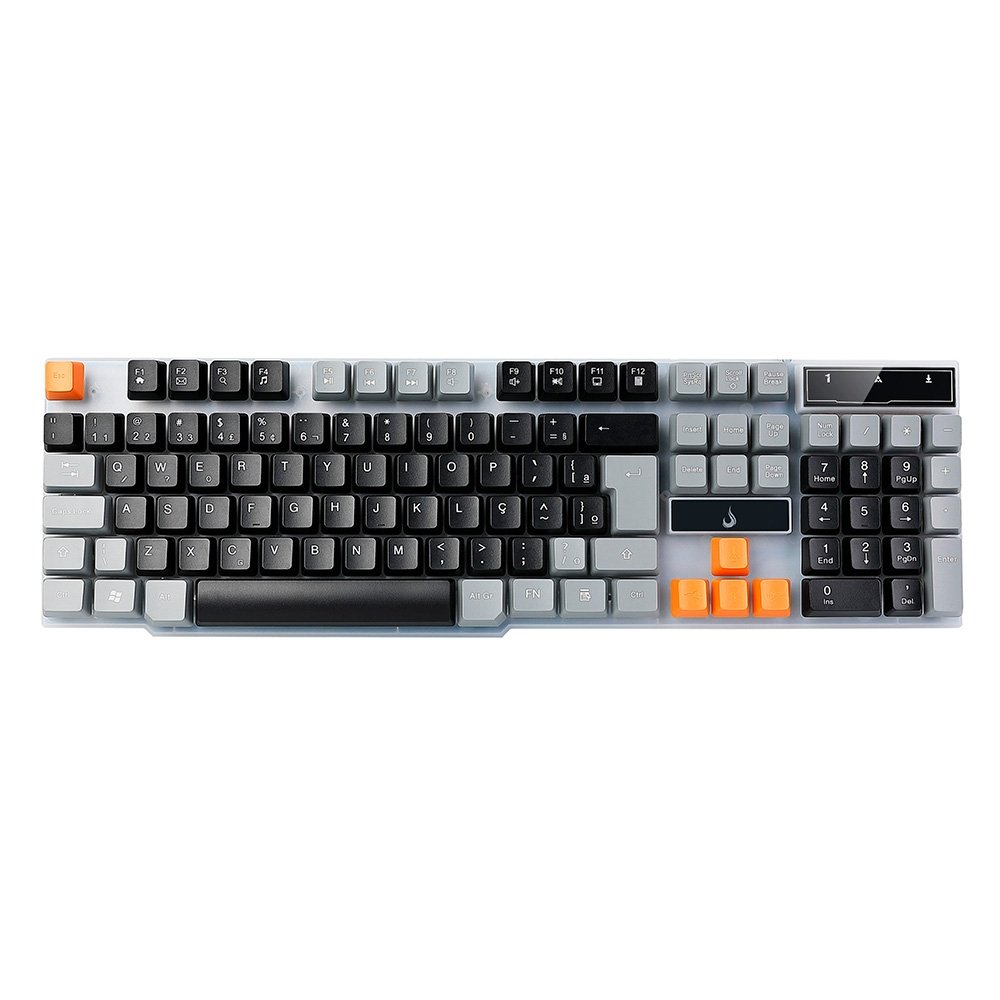 Teclado Semi-Mecânico Gamer Rise Mode G1, Rainbow, USB, Preto e Cinza - RM-TG-01-BG - view 6