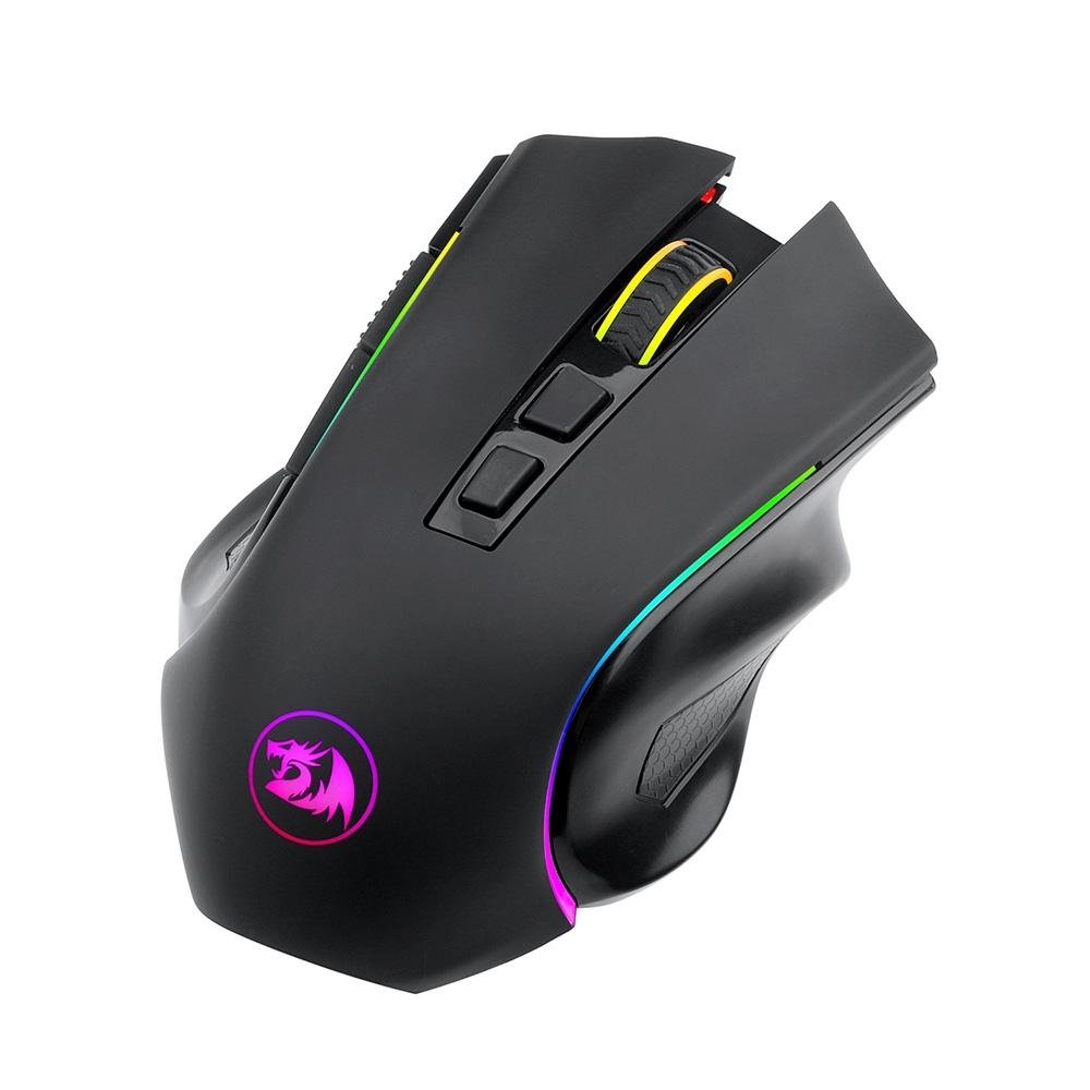 Imagem 2 de 7 do produto Mouse Gamer Sem Fio Redragon Griffin, 8000 DPI, 8 Botões, Wireless, Preto - M602-KS