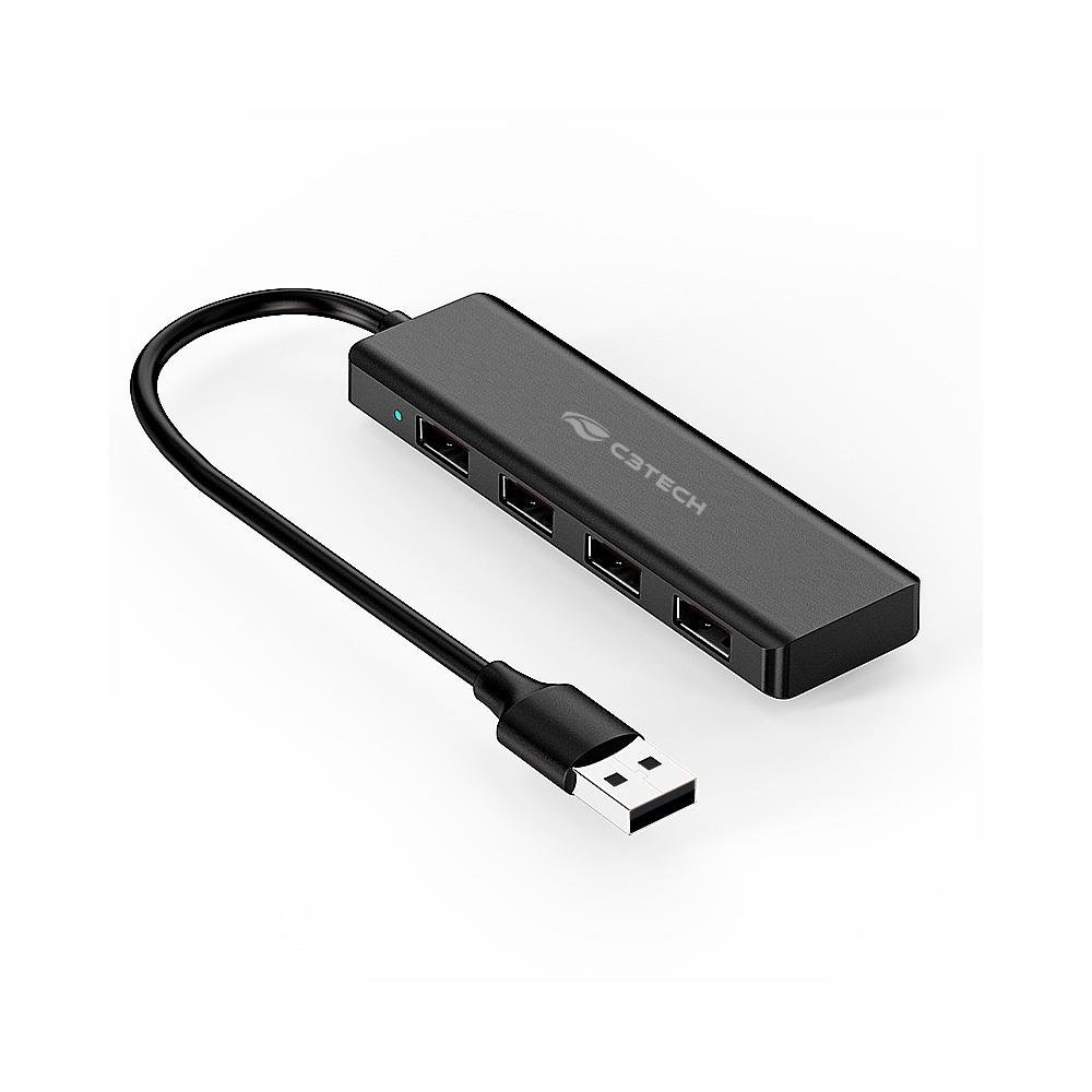 HUB C3Tech USB, 4x USB 2.0, Preto - HU-230BK - view 3