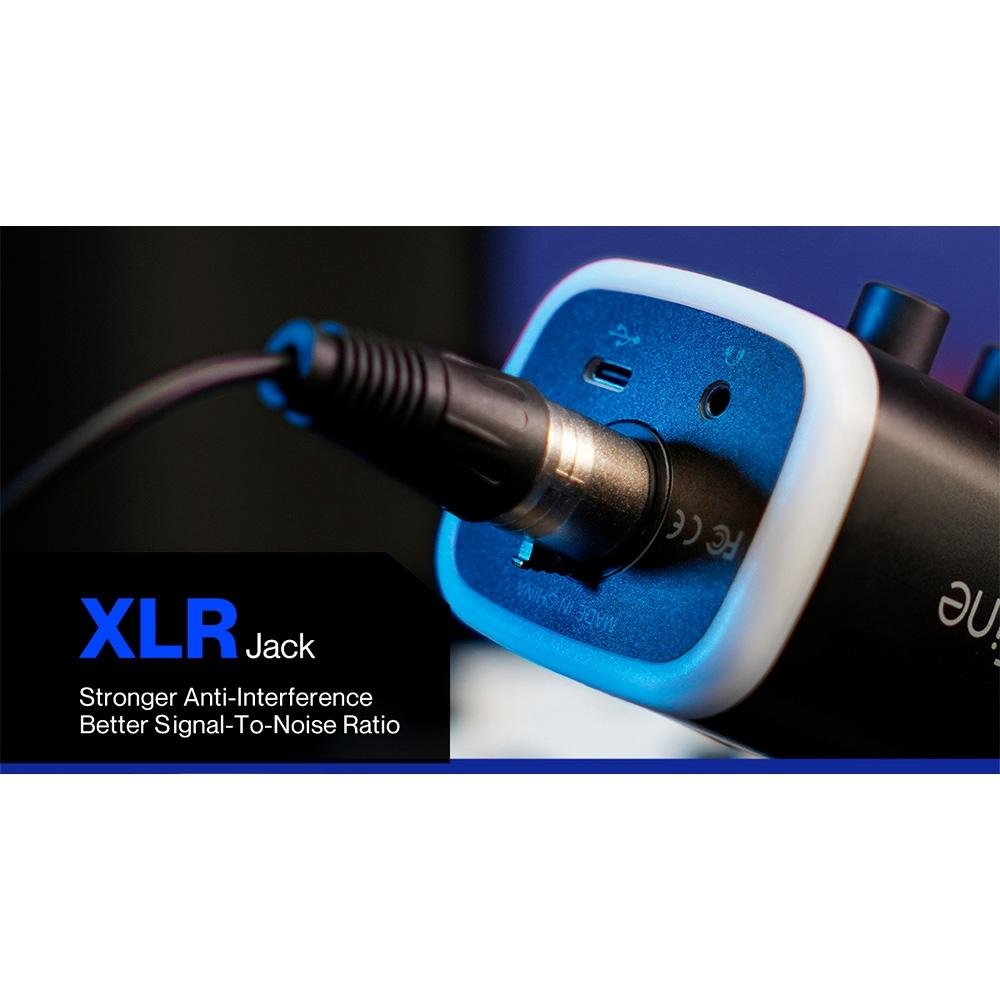 Microfone Dinâmico Gamer Fifine Ampligame, RGB, Cardióide, USB-C, Anti-Ruído, Para Streaming, Preto - AM8 - view 10