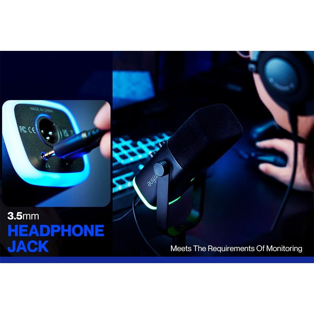 Microfone Dinâmico Gamer Fifine Ampligame, RGB, Cardióide, USB-C, Anti-Ruído, Para Streaming, Preto - AM8 Microfone Dinâmico Gamer Fifine Ampligame, RGB, Cardióide, USB-C, Anti-Ruído, Para Streaming, Preto - AM8