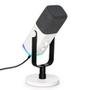 Microfone Dinâmico Gamer Fifine Ampligame, RGB, Cardióide, USB-C, Anti-Ruído, Para Streaming, Branco - AM8W