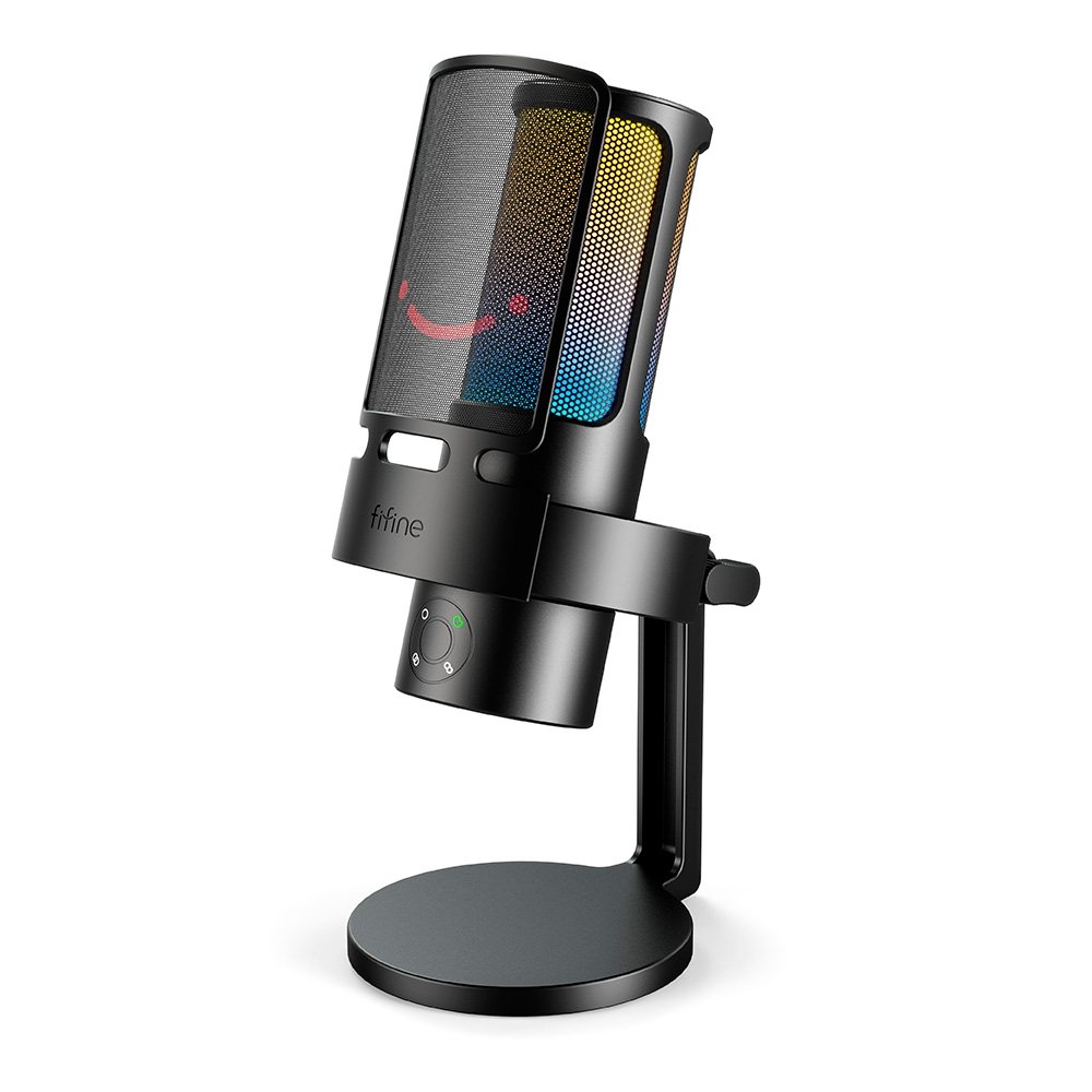 Microfone Gamer Fifine Ampligame A8 Plus RGB, USB, Cardioide e Omni, Preto - A8PLUS - view 5