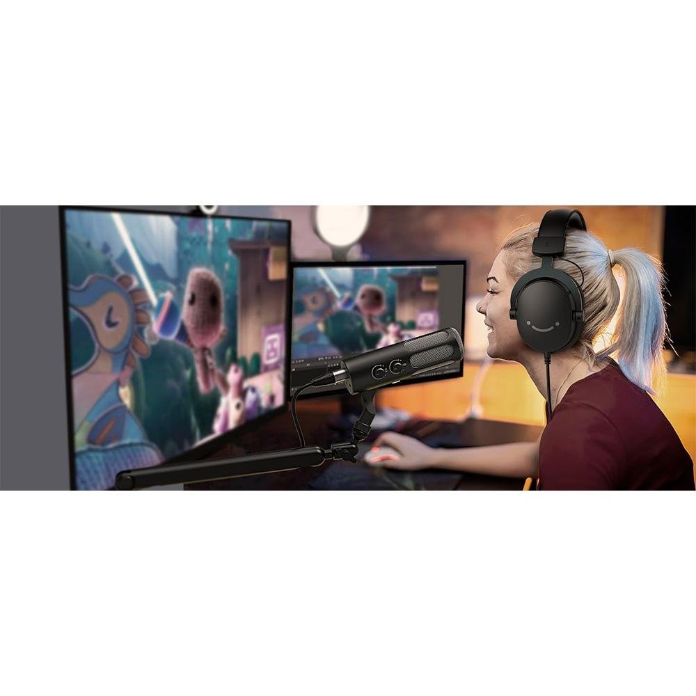 Imagem 11 de 14 do produto Microfone Gamer Dinâmico Fifine Tank3, XLR e USB-C, Podcast e Estúdio, Preto - TANK3
