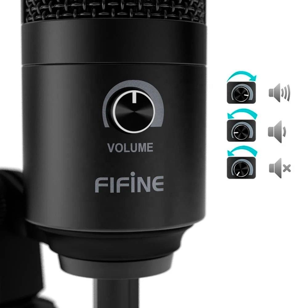 Microfone Gamer Condensador Fifine K680, USB, Plug & Play, Podcast e PC, Preto - K680 - view 2