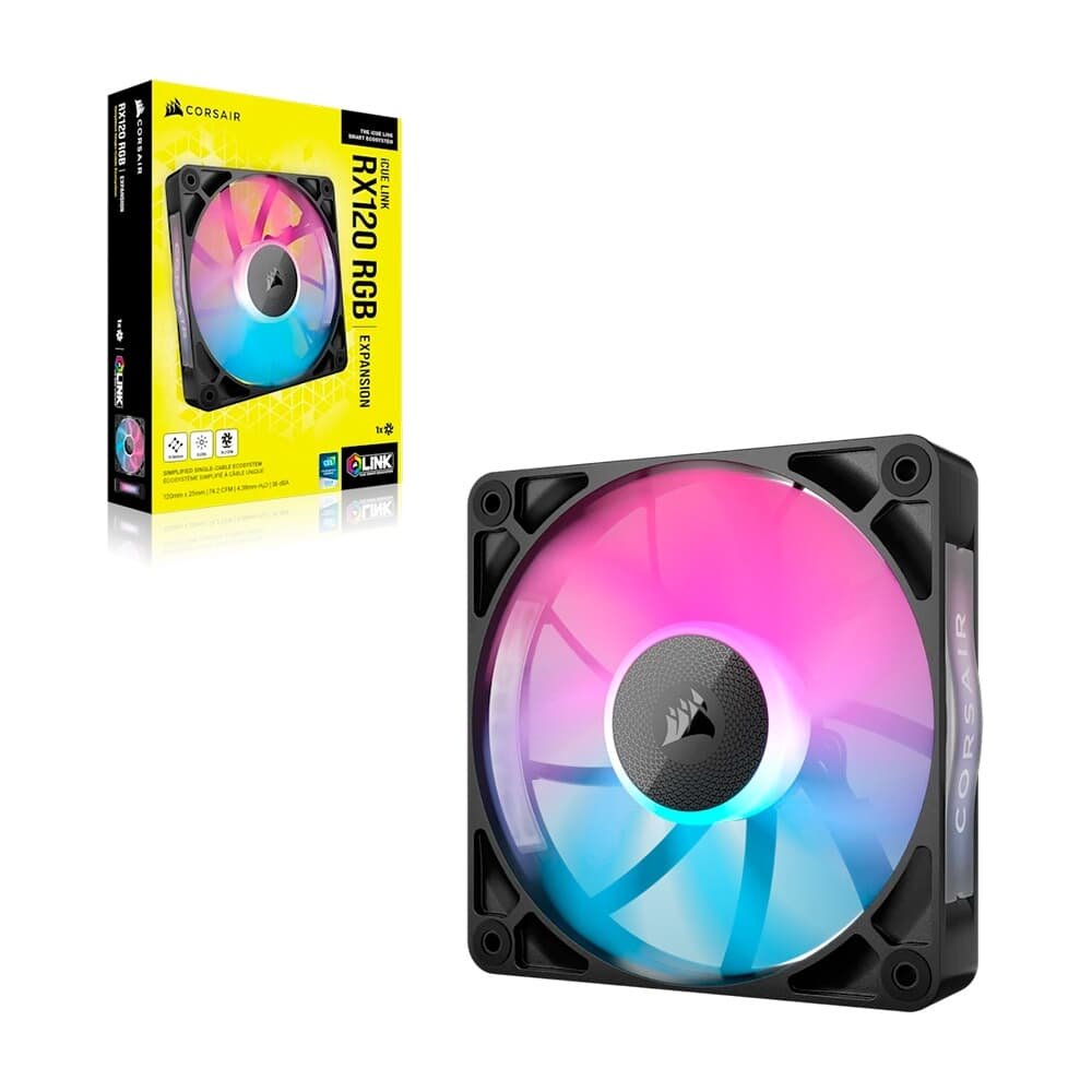 Ventoinha Corsair iCUE LINK RX120 RGB, 120mm, Preto - CO-9051017-WW - view 2