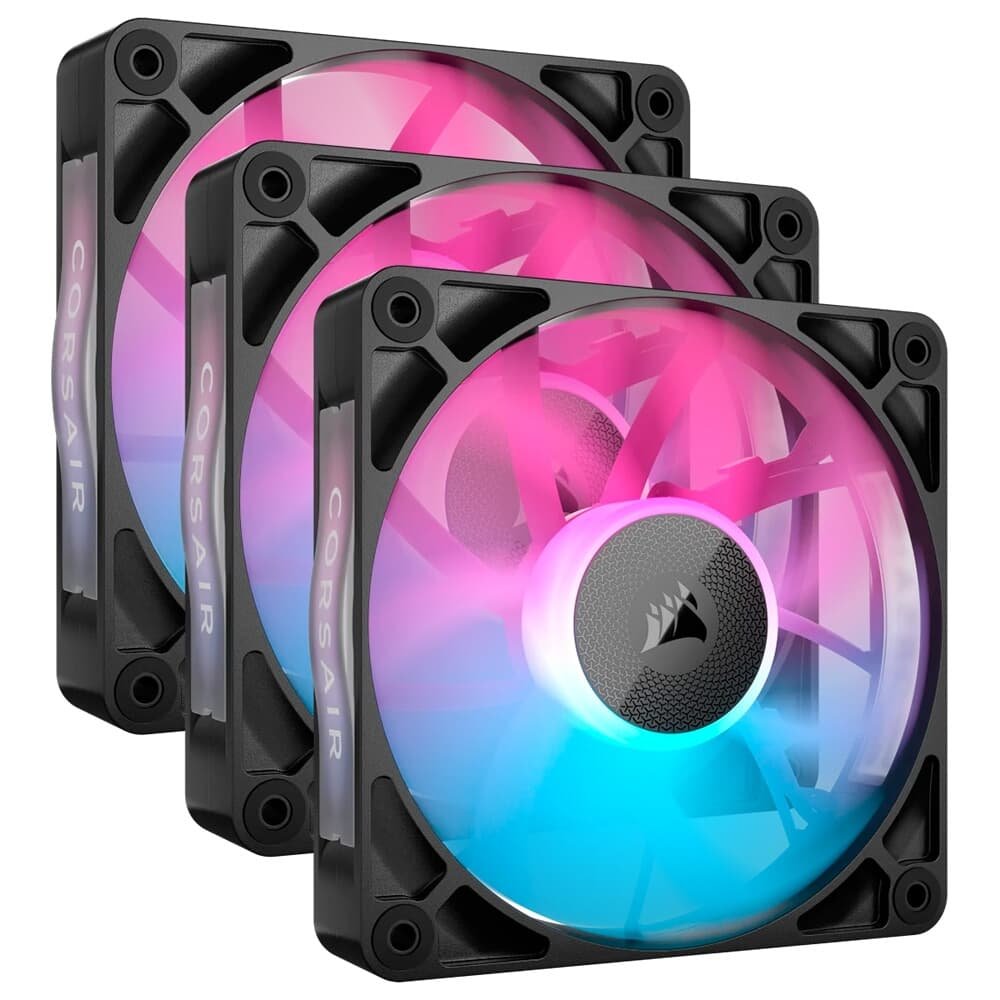 Kit com 3 Ventoinhas Corsair iCUE LINK RX120 RGB, 120mm, Preto - CO-9051018-WW 4