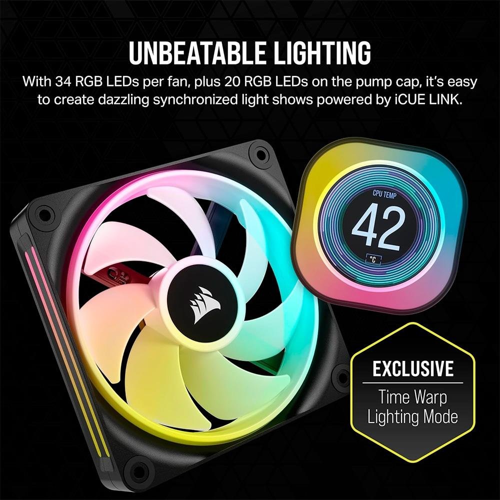 Water Cooler Corsair iCUE LINK H150i LCD | KaBuM!