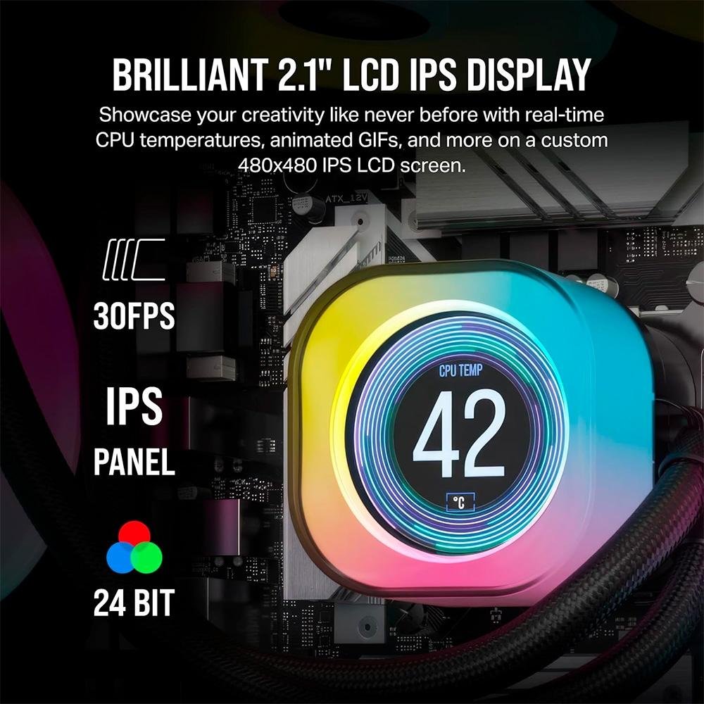 Water Cooler Corsair iCUE LINK H150i LCD | KaBuM!