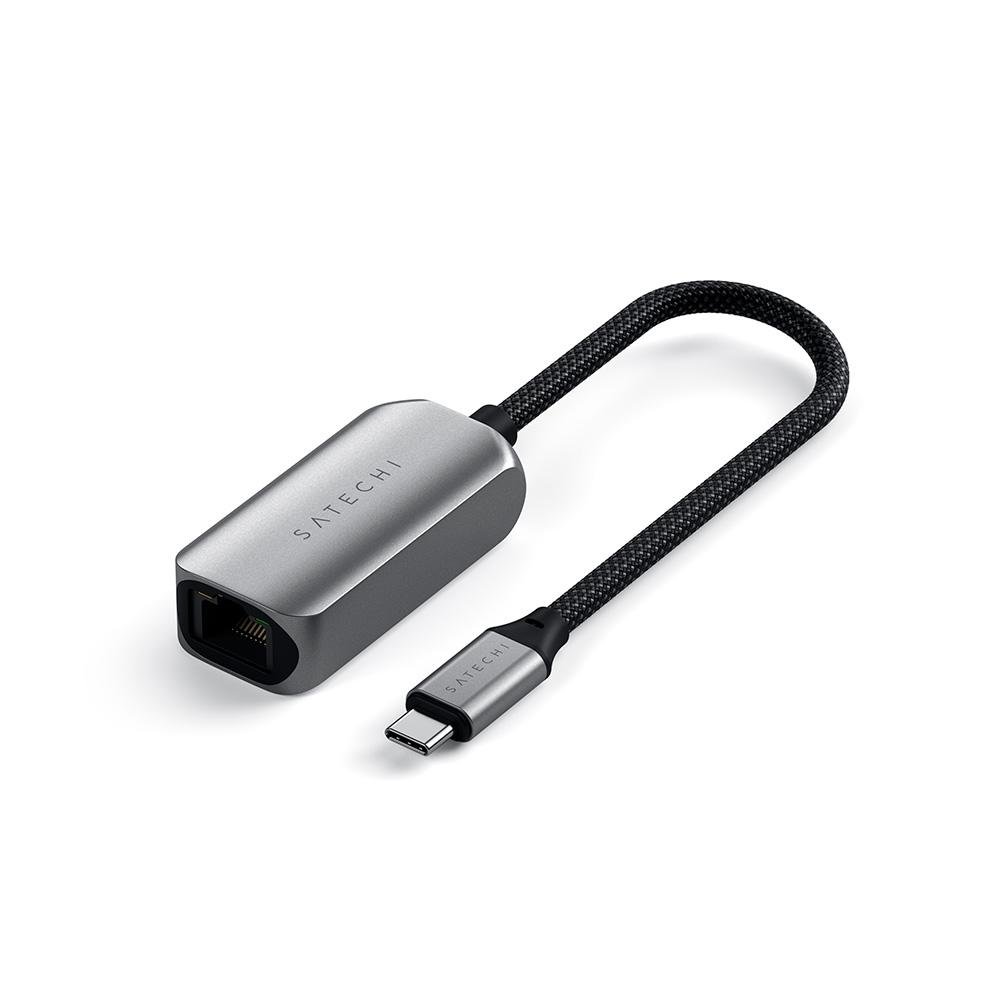 Adaptador de Rede Satechi Gigabit Ethernet, USB-C 2.5, Cinza - ST-AE25M Adaptador de Rede Satechi Gigabit Ethernet, USB-C 2.5, Cinza - ST-AE25M